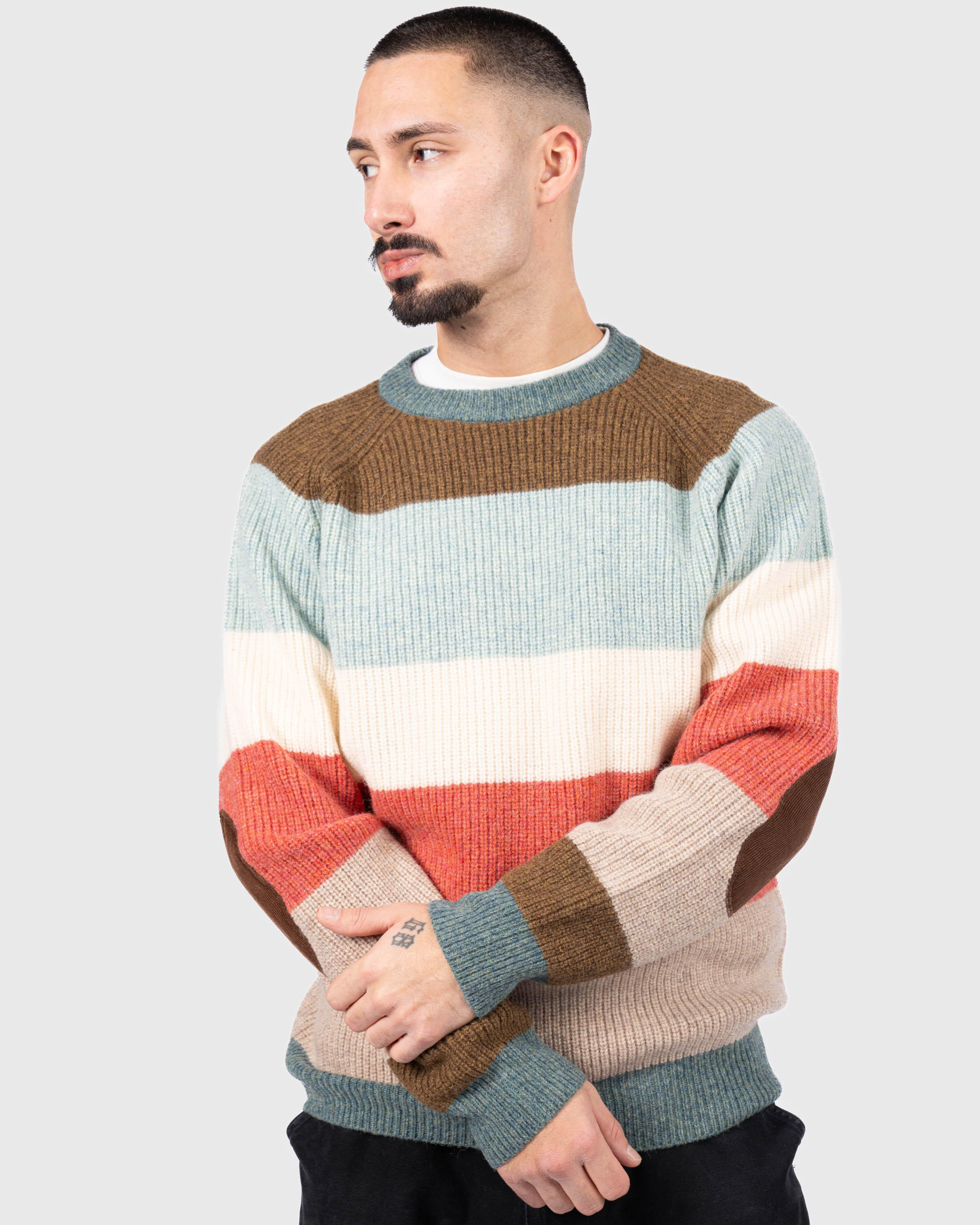 ビームス　Crew Multi Stripe 5G Beams+ Crew Multi Stripe 5G | 3815014304890 | AFEW STORE